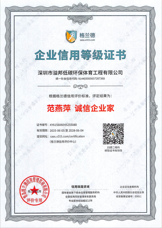 范燕萍誠信企業(yè)家企業(yè)信用等級證書